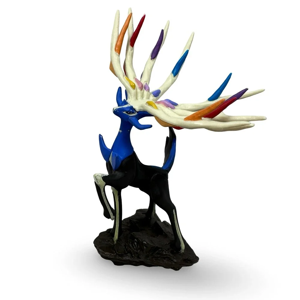 Pokemon Xerneas Legendary Figure 2013 Nintendo Blue Black Multi Color Antlers